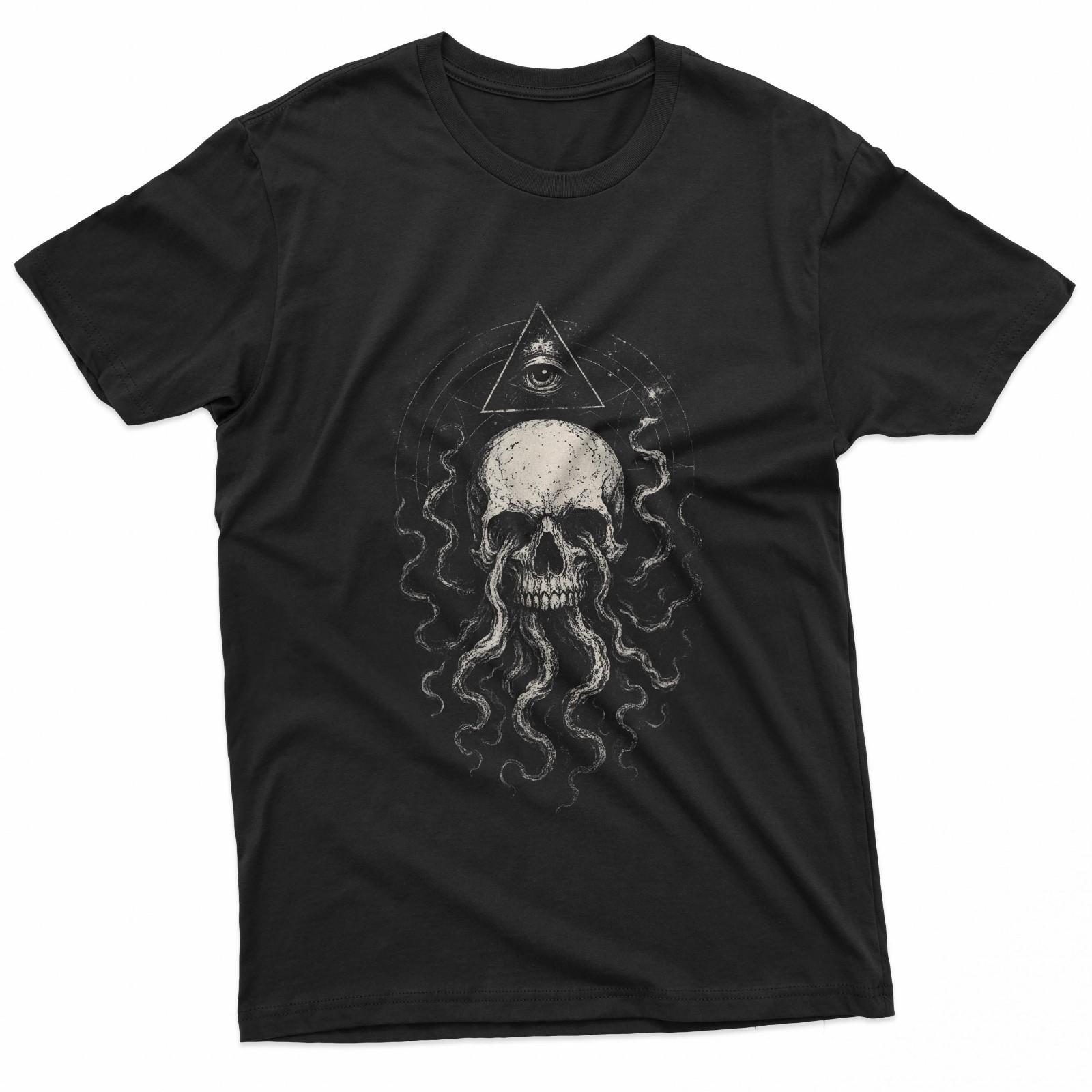 Skull Eldritch Horror Tentacle Goth Grunge All Seeing Eye T-Shirt S разноцветный