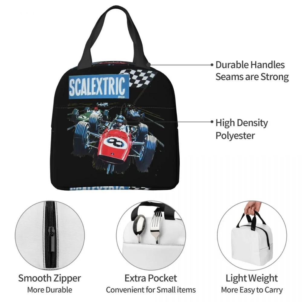 Scalextric Classic Insulated Lunch Bag for Women Kids Portable Food Boxes Thermal Lunch Box Tote