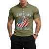 Men's Polo Shirt Short Sleeve 250 Years 1776 2026 Printed USA Flag Aircraft Graphic Casual Top