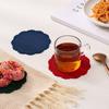 4-Inch Siliconen Placemat voor Eettafel, Vintage Embossed Decoratieve Ronde Tafelmat, Hittebestendig Waterdichte Keuken Afwasmat