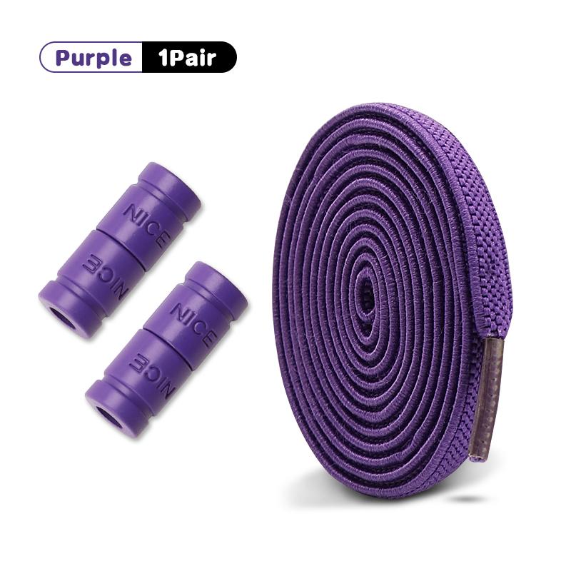 New 1Pair/3Pair Buckle Flat Elastic No-Tie Laces Letter Metal Capsule Lazy Shoelace for Men Women Sneakers Quick Shoelaces
