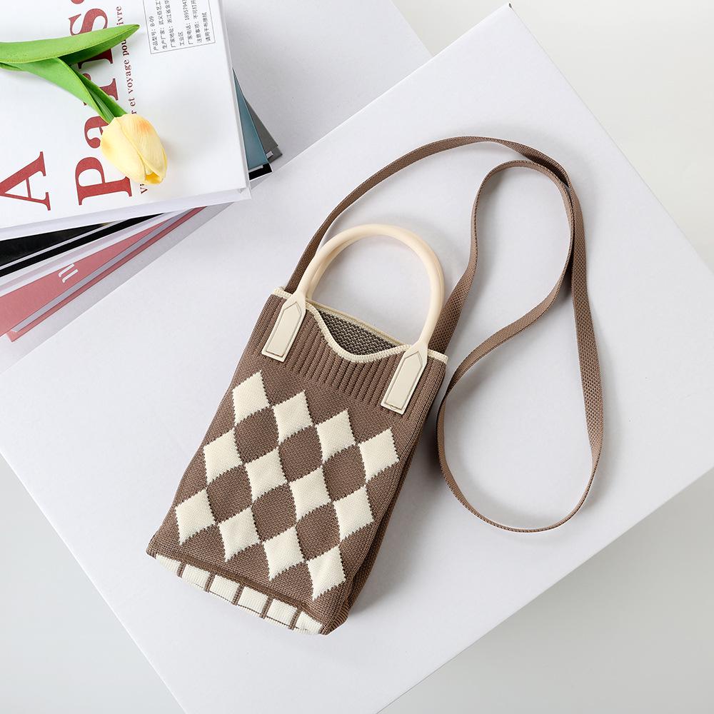 Korean Style 2024 Knit Tote & Crossbody Bag for Women