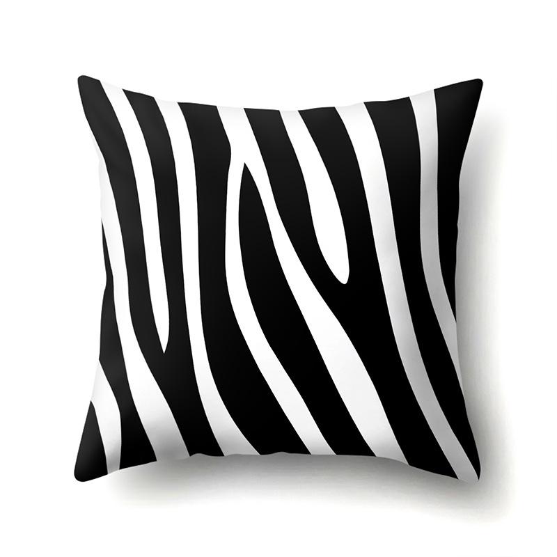 Polyester Pillow Case Geometric Home Printed Pillow Waist Cushion Cover Car Cushion Head Cushion Cover