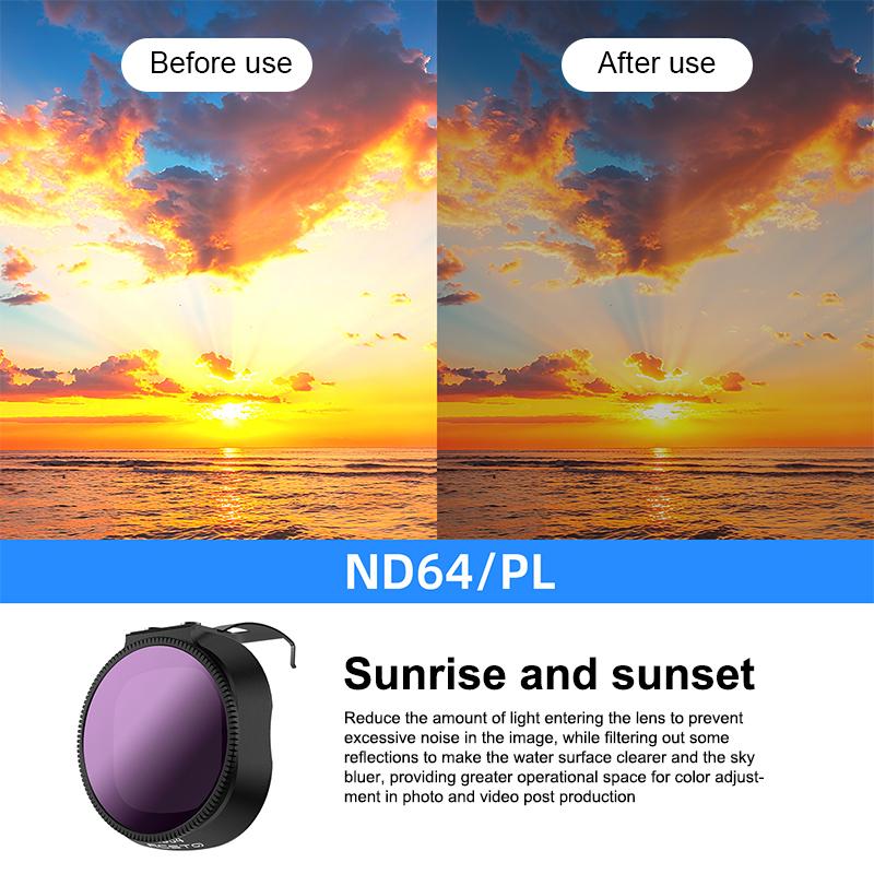 Kit de filtres pour objectif de drone pour Neo2 Filtre ND Kit Filtre ND8 ND16 ND32 Filtre CPL UV Filtre anti-reflets pour caméra Accessoires de drone