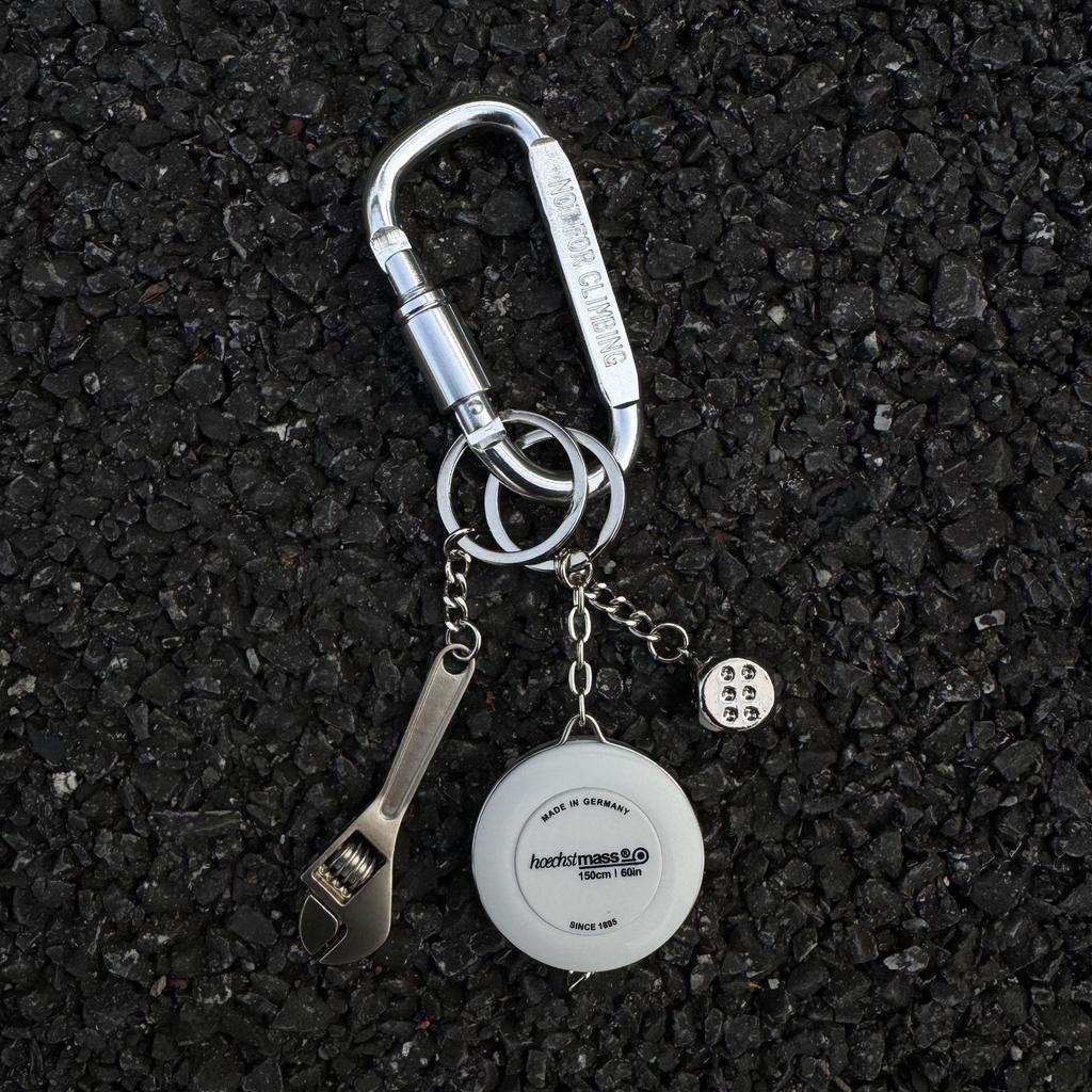 D-Ring Tape Measure Keychain: Trendy Waist Accessory with Wrench, Dice Pendant - A Unique Gift
