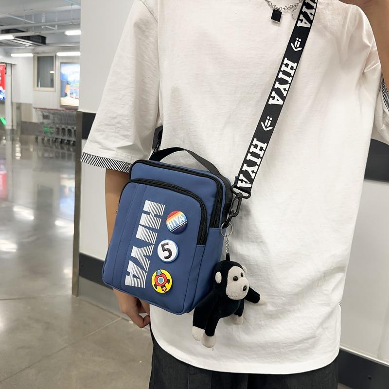 Pánská malá taška s potiskem písmen, taška přes rameno, dámská sportovní crossbody taška