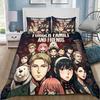 Anime Spy X Family Bedding Set Kawaii Loid Forger Duvet Cover Cute Bed Set Twin Queen Size Kids Bedroom Decor