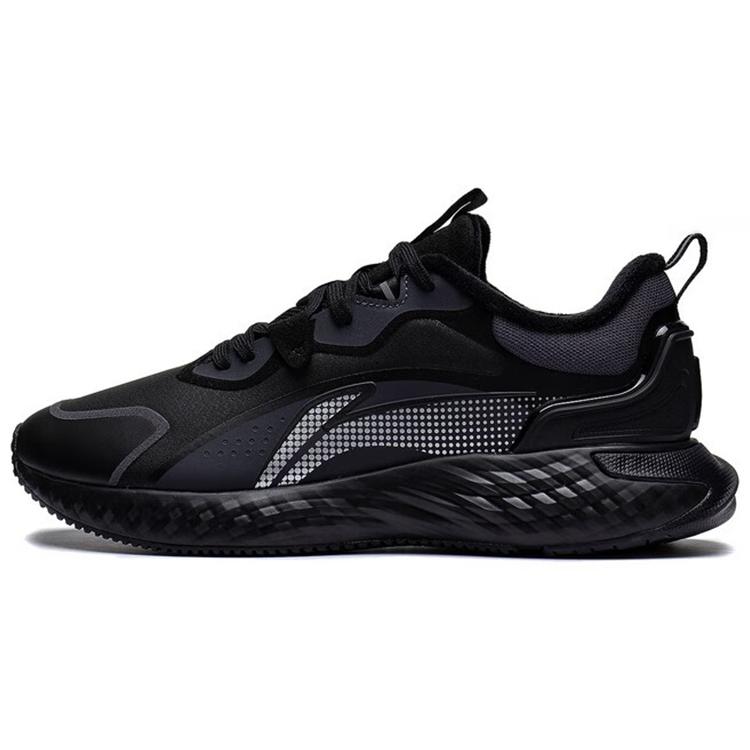 New LiNing Cloud Shield Cushioning Anti Slip And Wear Resistant Low Top Casual Shoes Men's Black AGLS219-1