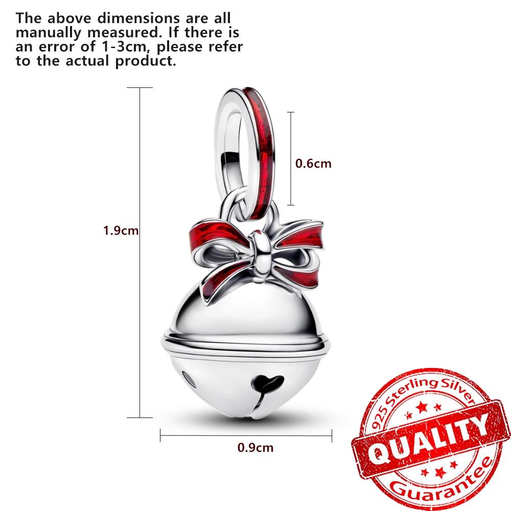 Authentic Copper Gingerbread Man & Candy Cane Christmas Dangle Charm Fit Original Bracelet Santa Claus Xmas Gift