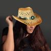 Western Straw Hat Handwoven Breathable Sun Hat Beach British Hat Elegant Wide Brimmed Straw Hat Panama Hat