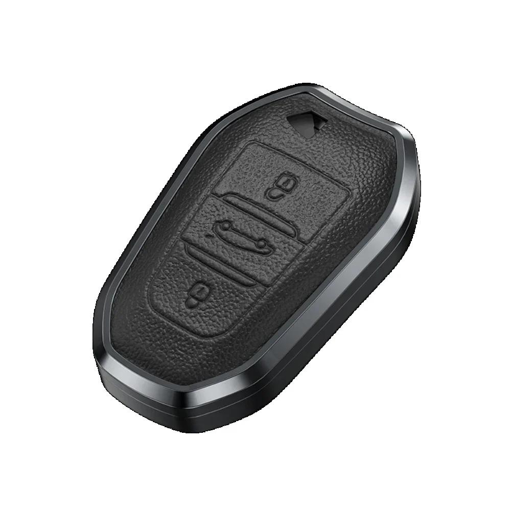 Leather Car Remote Key Case Cover Shell For Peugeot 308 408 508 2008 3008 4008 5008 Citroen C4 C4L C6 C3-XR Picasso DS3 DS4 DS5