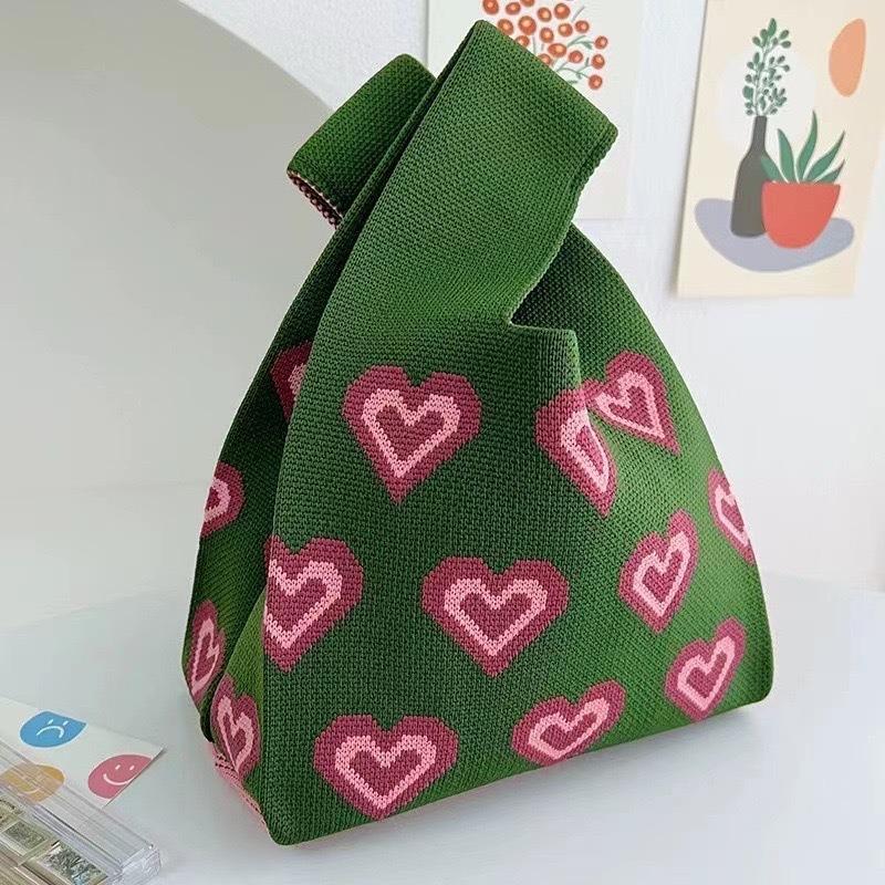 Knitted bag, gift bag, souvenir gift, woven bag, gift bag, fashion wrist bag, handbag, women's bucket bag.