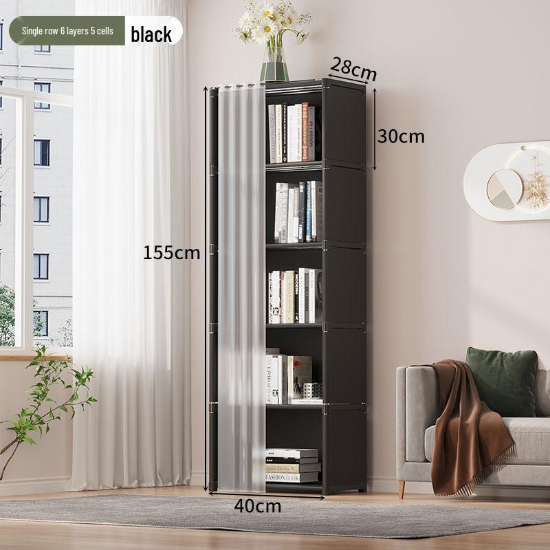 Multi-Layer Dustproof Floor Bookshelf for Home and Kids' Books, Desk-Side Book Storage Rack