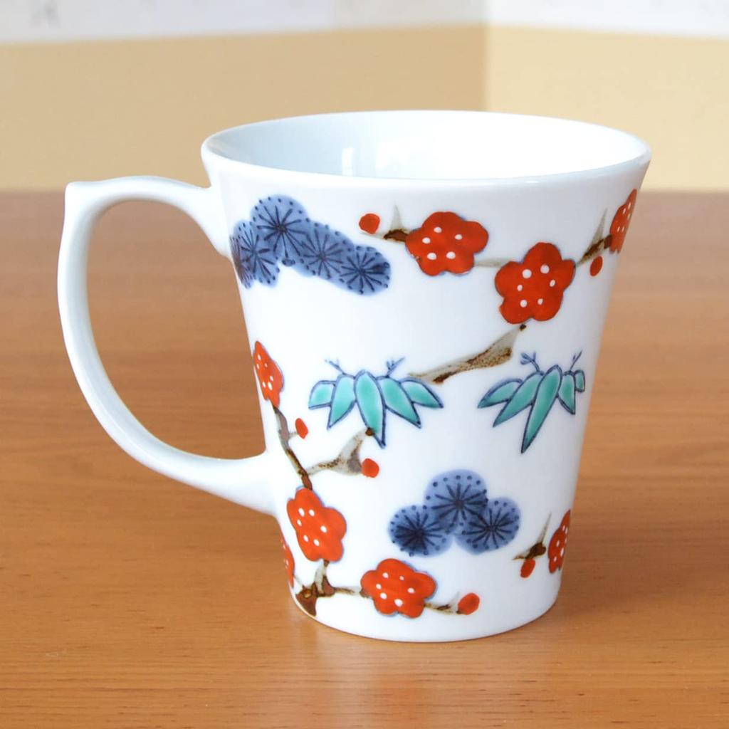 Kishou Celebration Present Arita Mikrovlnná trouba přichází s Noshi a zprávou dřevěný červený hrnek, Ware, Safe, Card, Box, Kissho, Shochikubai,