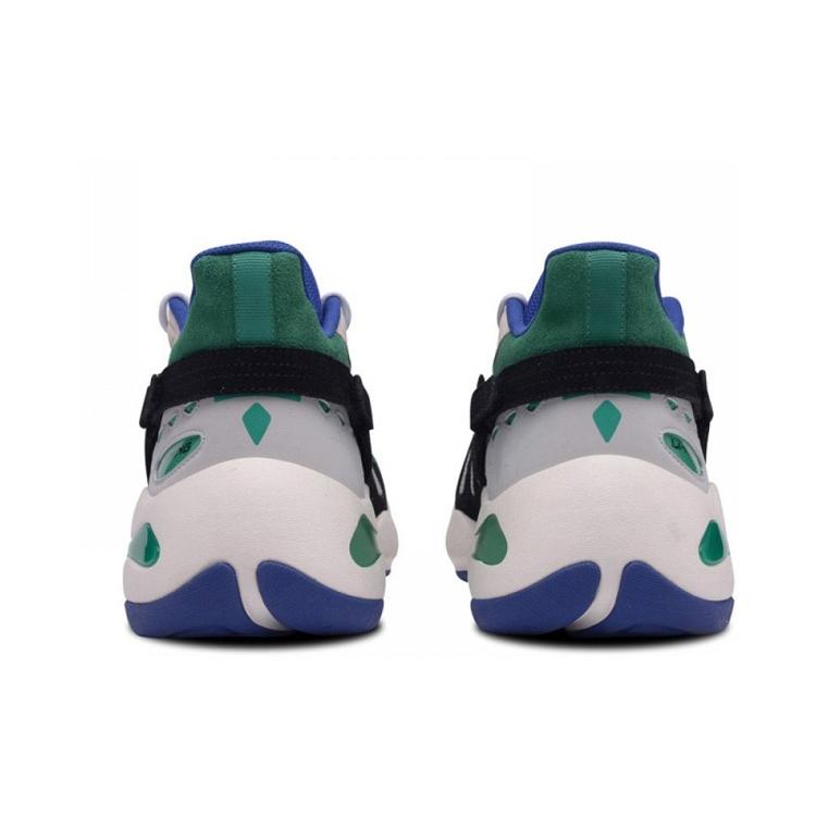 Li Ning Butterfly Slip Resistant, Abrasion Resistant, Lightweight Low Top Chunky Sneakers Men's Blue Green AGLN069-14