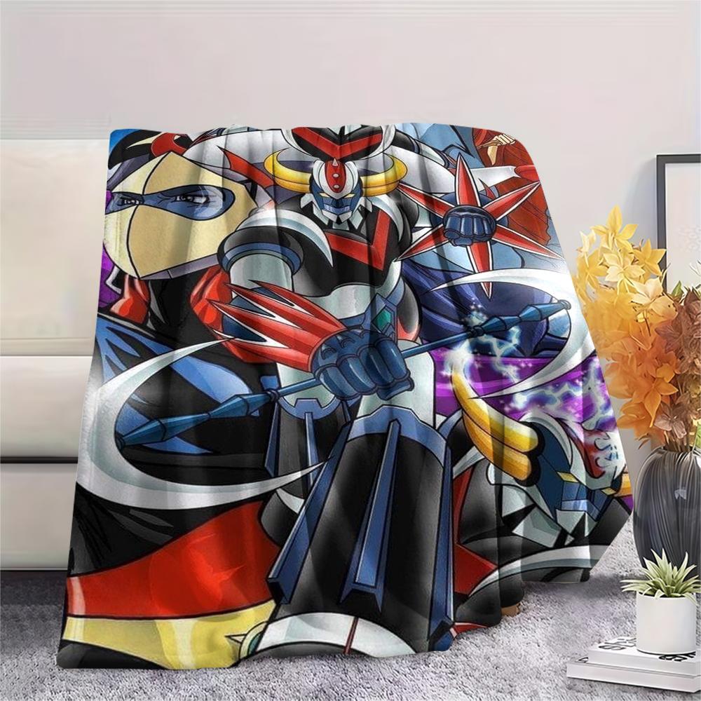 1 Stück Grendizer Goldorak Druck Flanelldecke, Hohe Qualität, Bequem für alle Jahreszeiten, Heimdekoration, Wärme und Komfort, Perfekt für Weihnachtsgeschenke 51