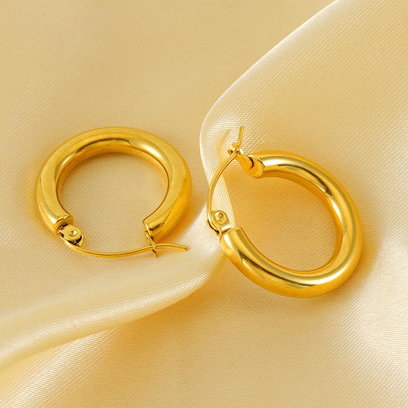 2026 European and American French High-end Retro Round Earrings Women's Niche Design 18K Earrings Earrings Ins