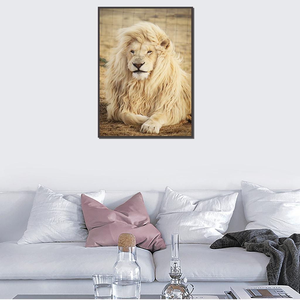 Black White Animals Art Lions Oil Painting Canvas Art Posters and Prints Wall Pictures for Living Room Home Wall Decor