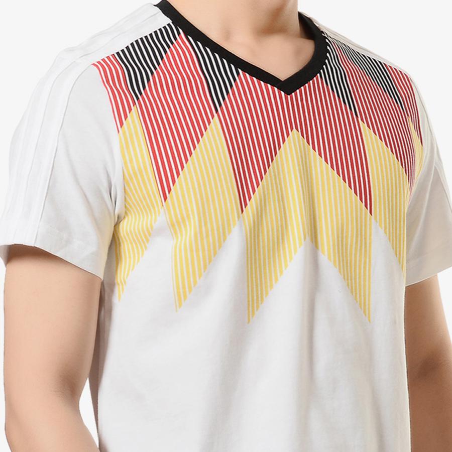 Adidas V-Neck Vintage Breathable Short Sleeve T-Shirt Men Tops CF1734
