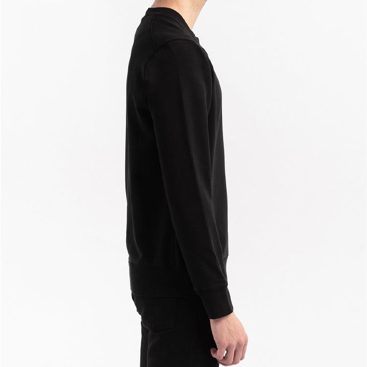 Stone Island 72156 Garment Dyed Cotton Crewneck Black Unisex Streetwear 721563051-V0029