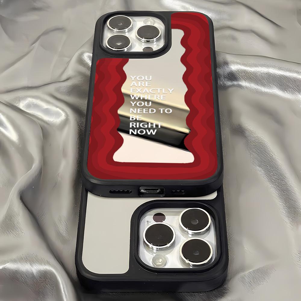 Mirror Phone Case for iPhone 15 11 13 14 for 15 16 Pro Max 12 13 16 Pro Cloud Flower and Animal Cute Style Phone Case