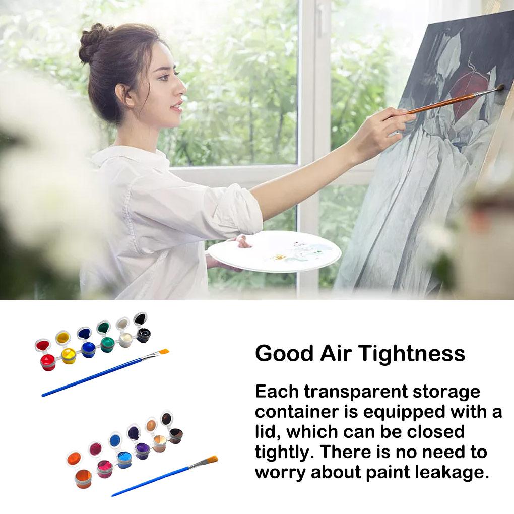 Colors Acrylic Set Paintbrushes 2ml Washable Fluorescent Coloring Tools Children Kids Drawing DIY Accessories Parts