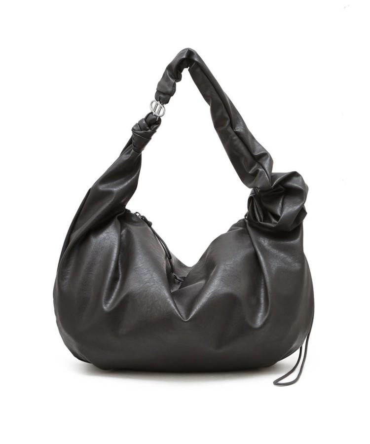 Athe Vanessabruno [Pli] Grey Faux-Leather Pli 2-Way Shoulder Bag And Crossbody Bag L Aaba6E833G2