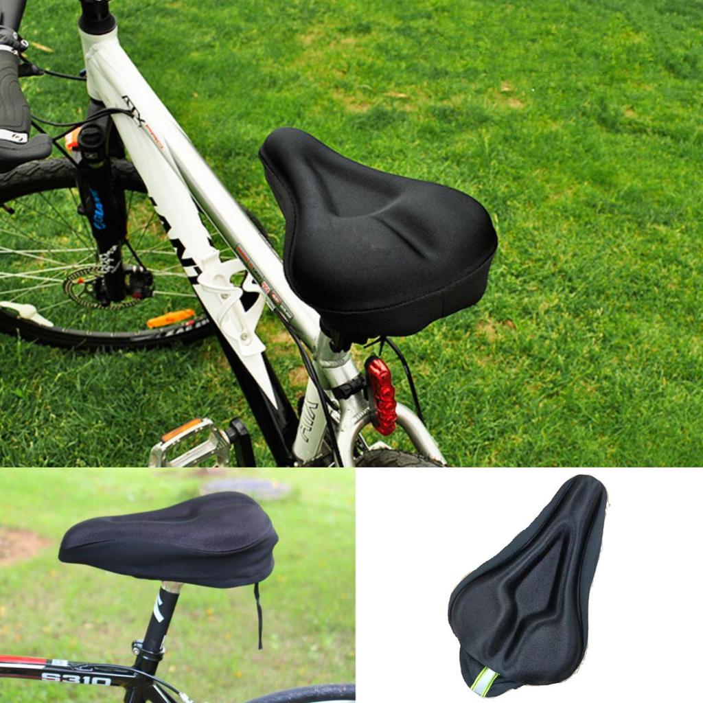 Housse de Selle de Vélo Épaisse Souple 3D Respirante Coussin de Selle Confortable en Mousse pour Vélo de Montagne