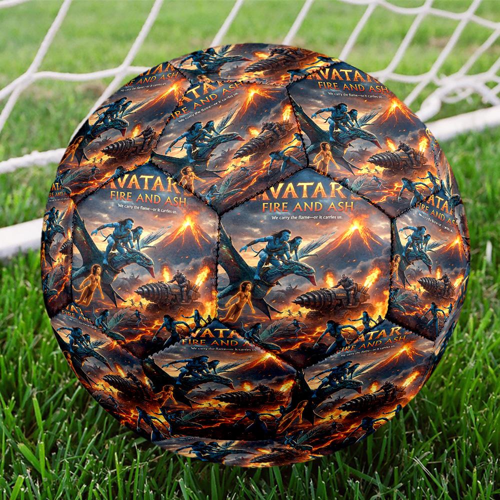Avatar Print Size 5 Soccer Ball, Standard Match Football for Sports Game and Team Practice, Ideal Gift for Soccer Fans