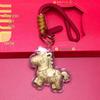 2026 Year of the Horse Pure Gold 999 Keychain Pendant - Golden Bag Charm New Year Gift
