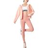 Li Ning Trainingsserie Einfarbiges Stickerei-Buchstabenlogo Reißverschluss-Hoodie Damen-Hoodies Leuchtend-Lotus-Orange AWDS952-3