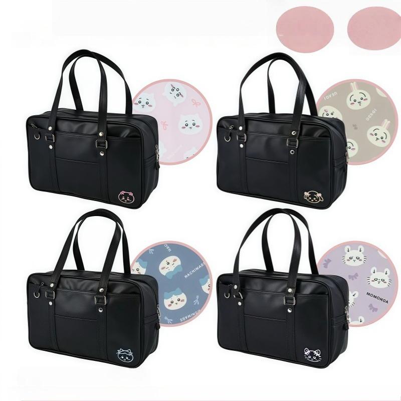Cute Cartoon Rabbit JK Style Large Tote Bag for Daily School Commute and Handbag