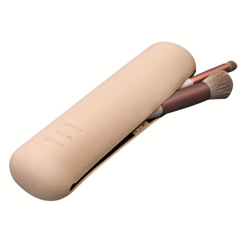 

Silicone Makeup Brush Holder Portable Travel Cosmetic Brush Case With Cleaning Mat 1PCS хаки