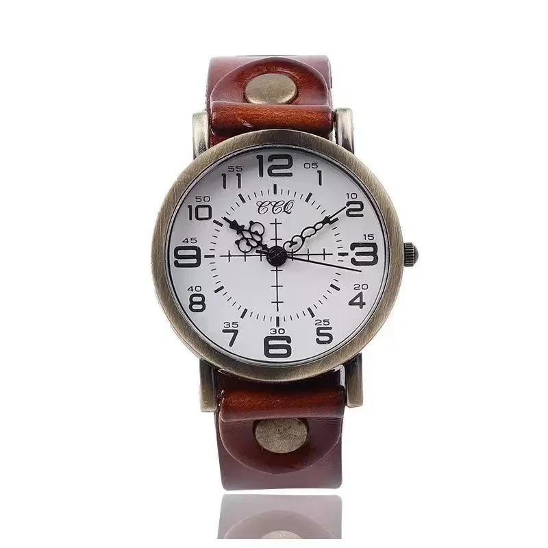 Neutral Retro Belt Digital Ladies Casual Watch Popular Sale Quartz Wristwatch From Mainland China No Brand Designated Buckle