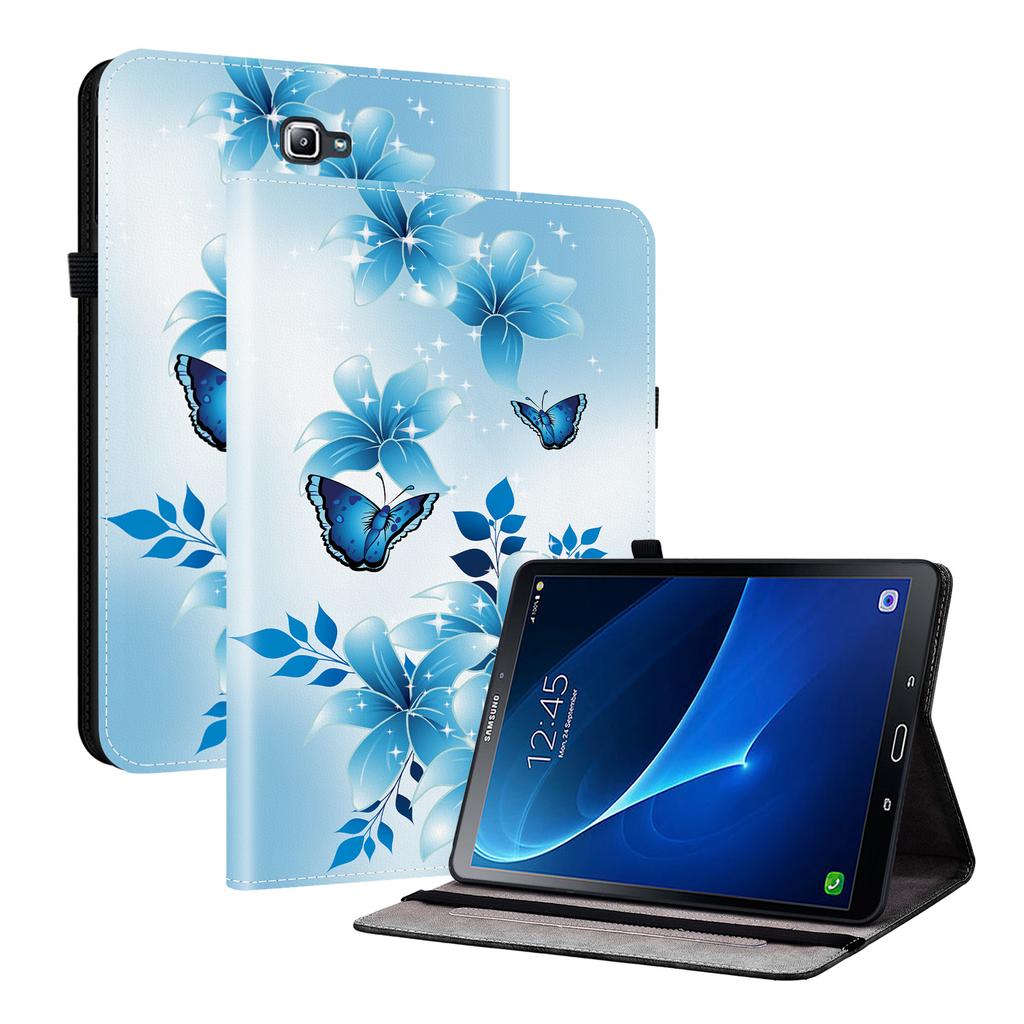 PU Leather Tablet Case for Samsung Galaxy Tab A 10.1 (2016)-11 Styles! Durable,with 2 Stand Slots,Pencil Holder & Card Slots,Flexible TPU Back Cover