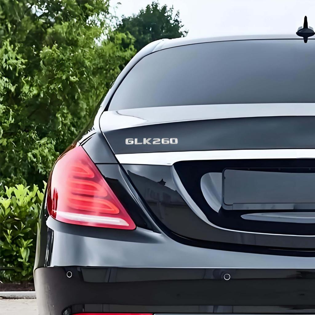 1pc 3d ABS GLK 260/300/350/400 Badge Sticker Car Rear Trunk Emblem Decal High-Quality Accessories