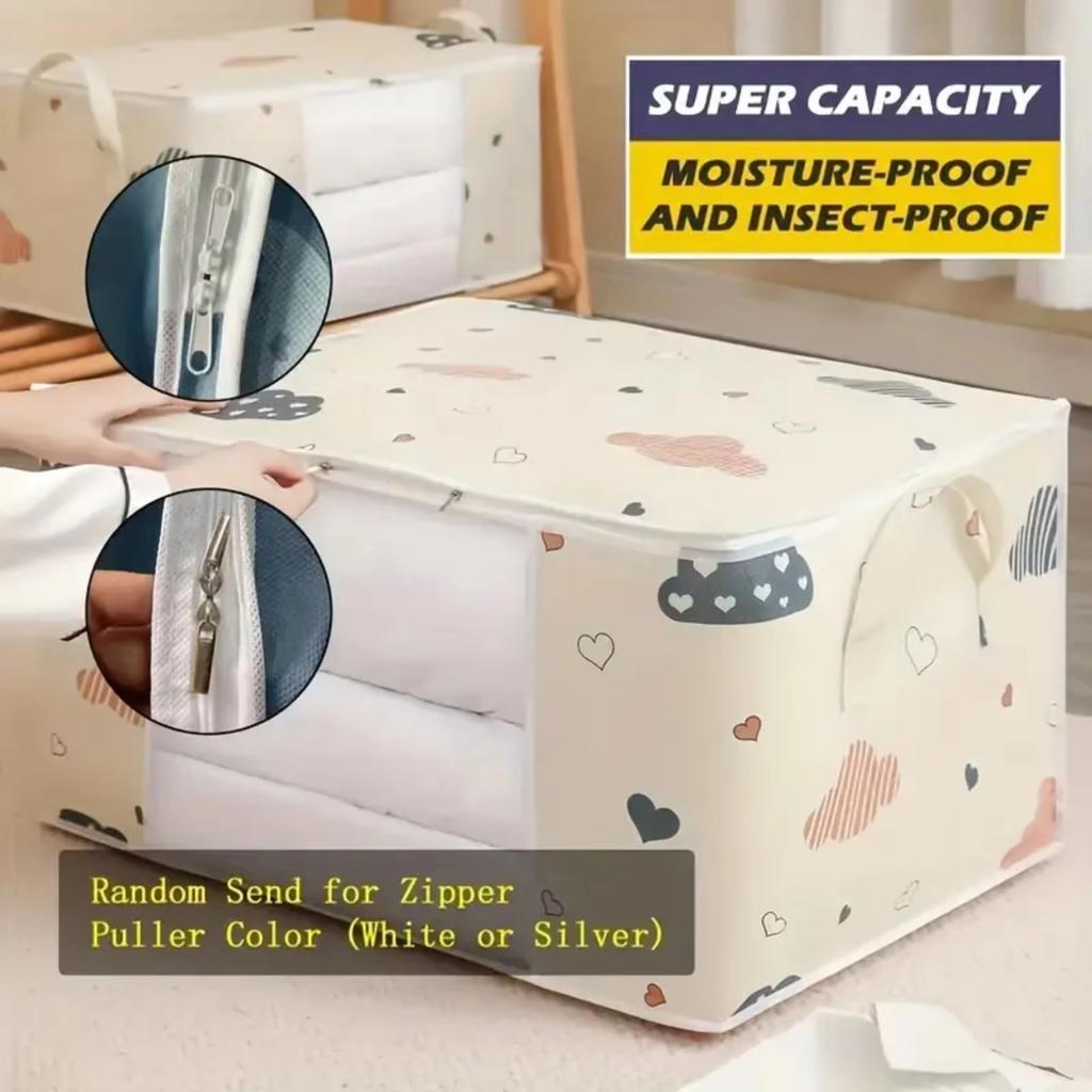 Large Capacity Multi-Purpose Storage Bag with Handles, Dustproof Moisture-Resistant Odorless Non-Woven Fabric