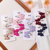 4Pcs/Set New Cute Baby Girls Wool Knitting Headwear Handmade Crochet Butterfly Alloy Hairs Clips Children Hairpins Quality