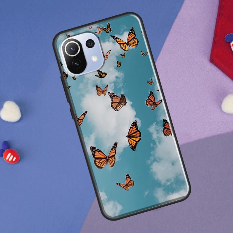 Butterfly Sky Cover For Xiaomi 14 Ultra 13 11T 12T 13T 14T Pro POCO X7 X6 Pro X3 X5 F3 F5 M6 F6 Pro Case