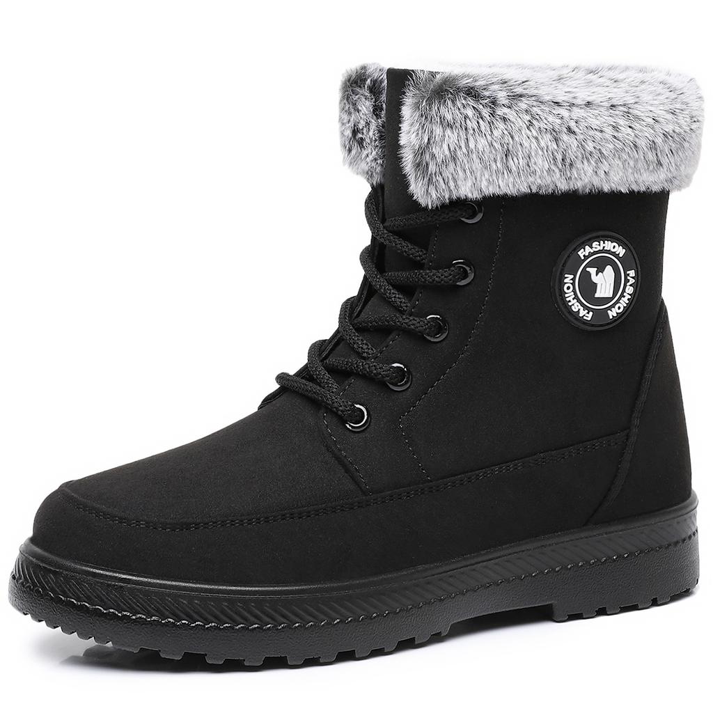 Shoes women's shoes winter new cotton boots piled thickened medium help warm snow boots one foot cotton shoes