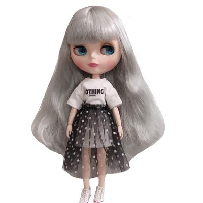 Rakulifey Blythe Outfit, 16er Maßstab Puppenkleidung, Obitsu 24 Hemd + Rock Set (2 Stücke)