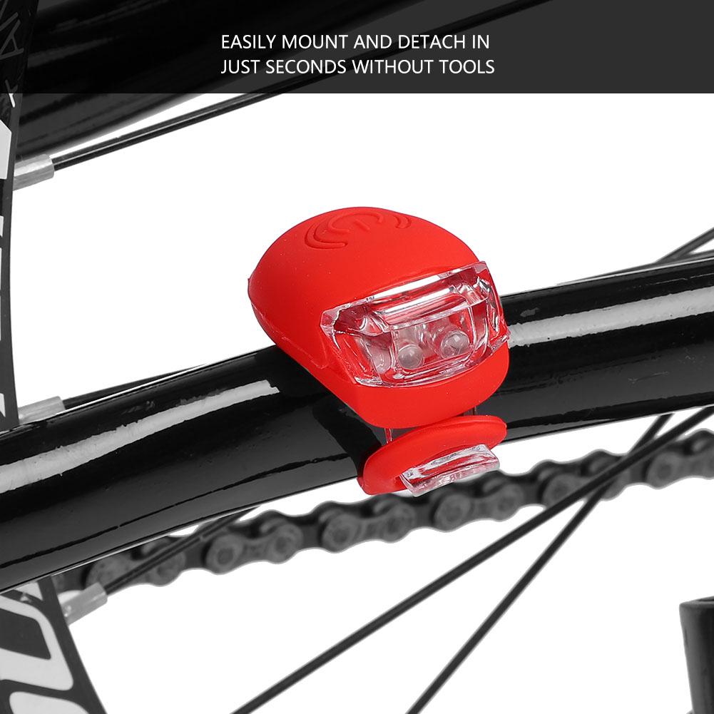   Silicone   FrontCelsiusRear LED Warning Light Waterproof Bike Flash Lamp Black