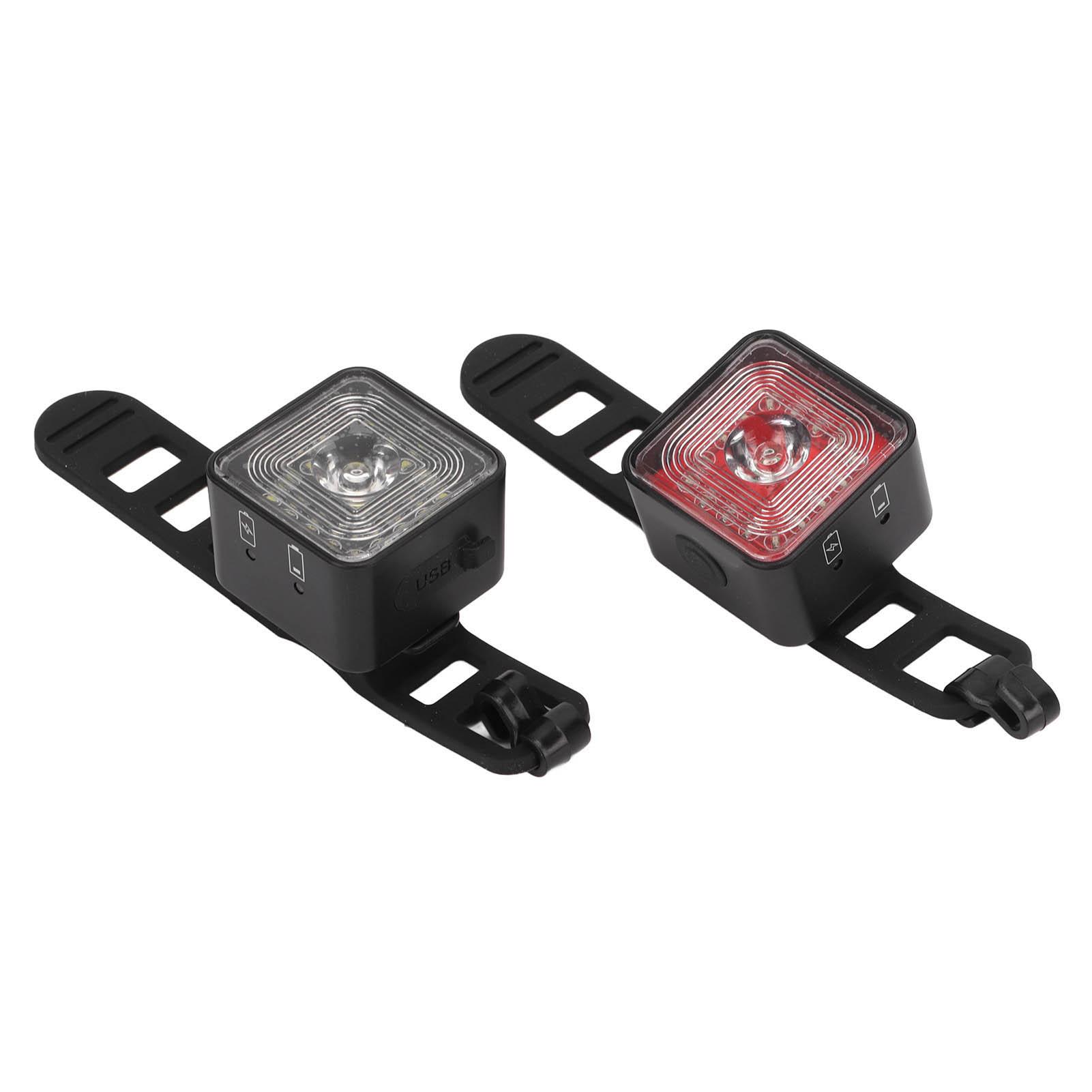 ENLEE Bicycle Super Bright Lights Set USB Rechargeable Waterproof Bike Front Headlight and Rear Taillight