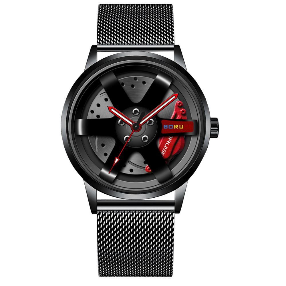 Boruse Wheel Calipers Trendy Men'S Watch Student High-End Waterproof Luminous Quartz Watch