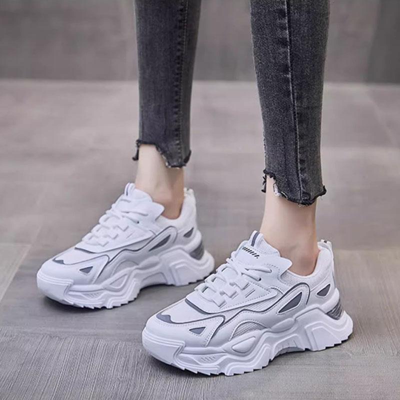 Fashion Sneakers for Women Thick Sole Fashion Women's Tennis Mixed Color Casual Thick Sole Heightent Autumn Student Sports Running Shoes