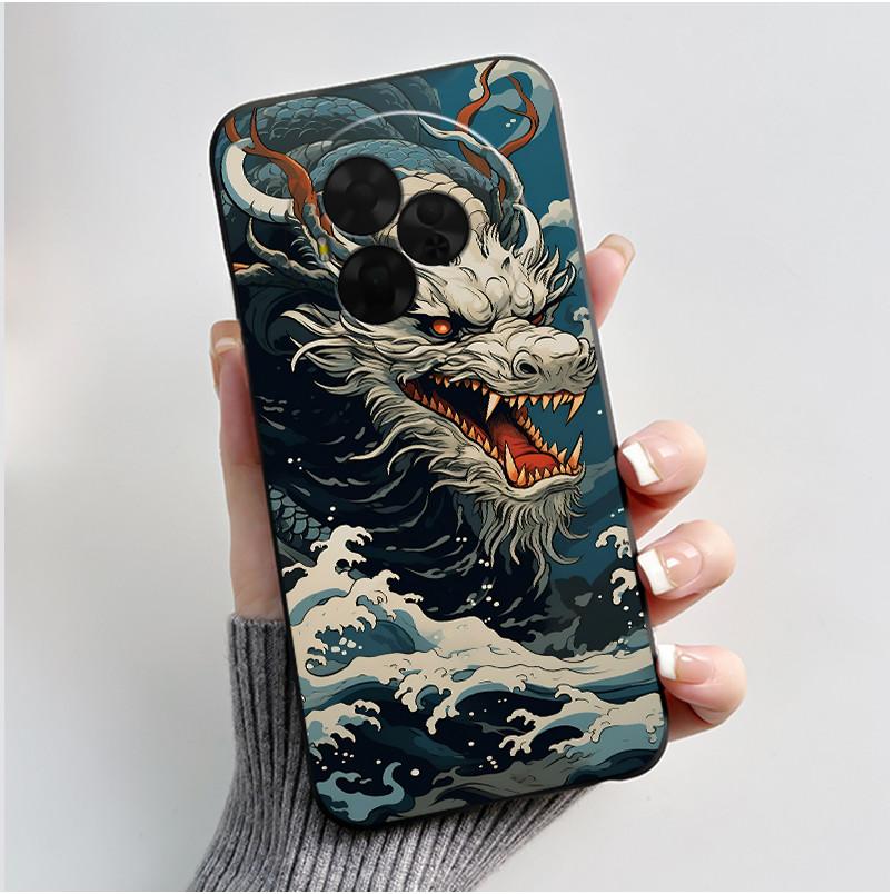 New Soft Black Casing For TCL NxtPaper 60 Ultra Green Cartoon Rabbit Pattern Shockproof Cover For TCL Ion X/TCL Ion V Case