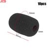 JCD 10pcs Mini Microphone Foam Covers Mic Protector Covers Replacement Headset Windshield Sponge Cover Microphone Cover For Mic