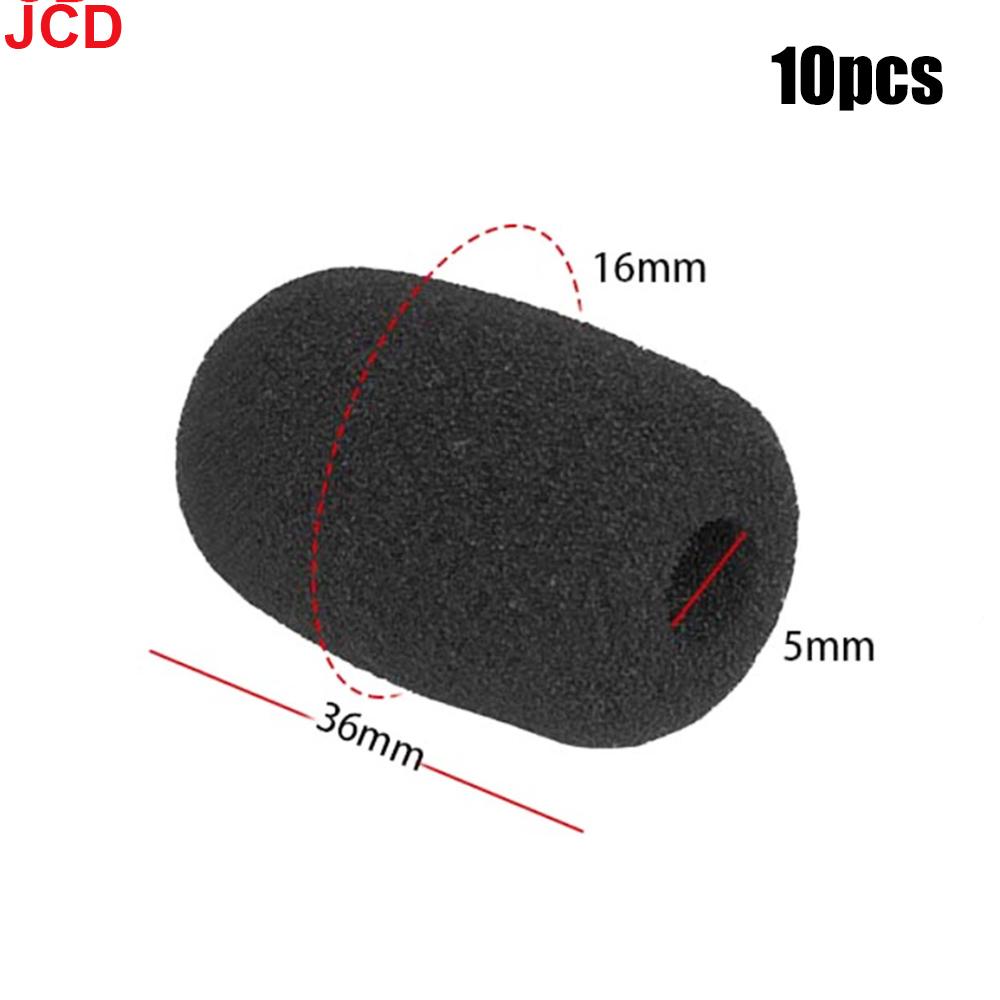 JCD 10pcs Mini Microphone Foam Covers Mic Protector Covers Replacement Headset Windshield Sponge Cover Microphone Cover For Mic