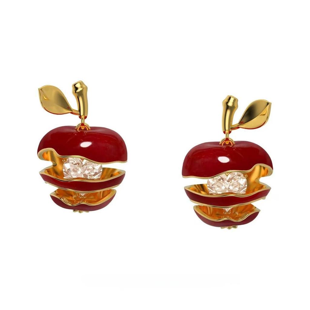 New Apple Bell Stud Earrings: Cute, Lightweight, Exquisite Design with a Playful Touch for a Luxurious Daily Look.