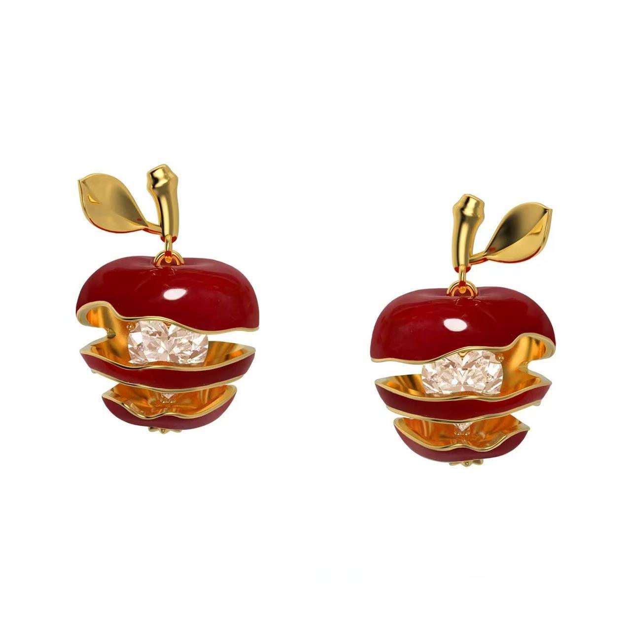 

New Apple Bell Stud Earrings: Cute, Lightweight, Exquisite Design with a Playful Touch for a Luxurious Daily Look.